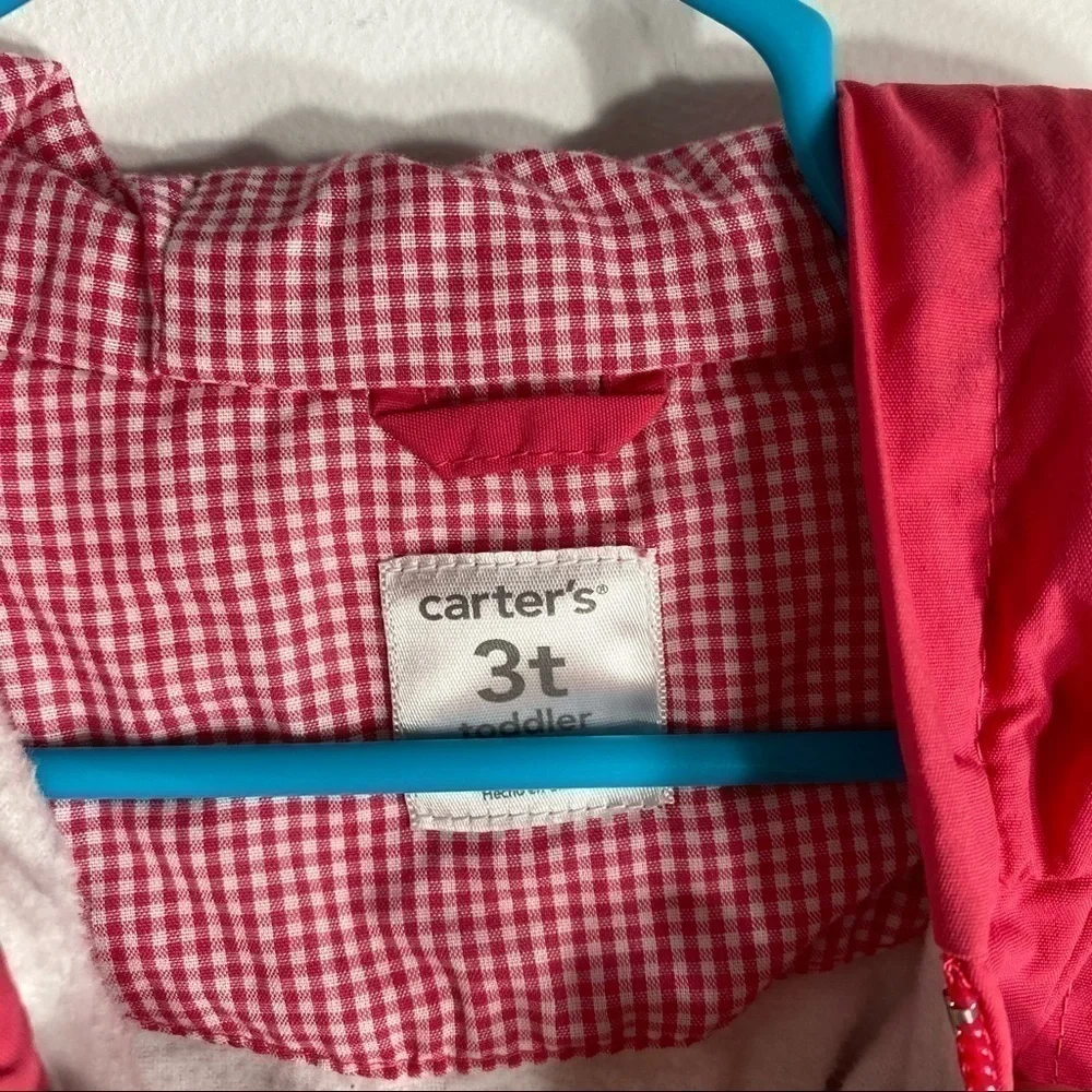 Carter’s Spring Jacket Sz 3T Pink Full Zip Hooded